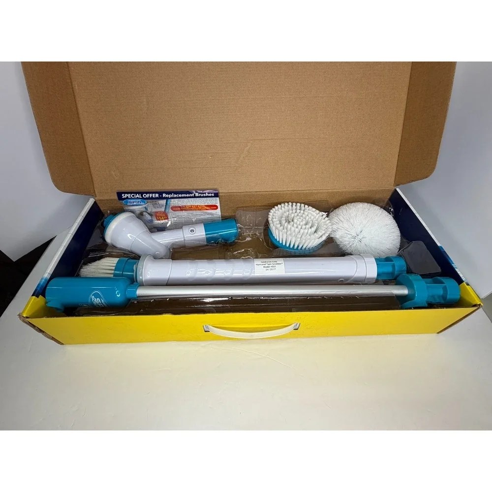 Hurricane Spin Scrubber Cordless Power Cleaning Brush with 3 Rotating Heads NOB